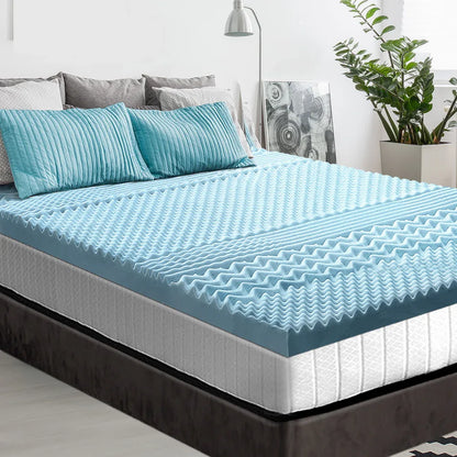 Giselle Memory Foam Mattress Topper 7-Zone 8cm King Single - Mekamart Australia