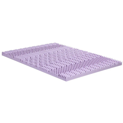 Giselle 8cm Memory Foam Mattress Topper Lavender Infused Bamboo Cover 7-Zone Double - Mekamart Australia
