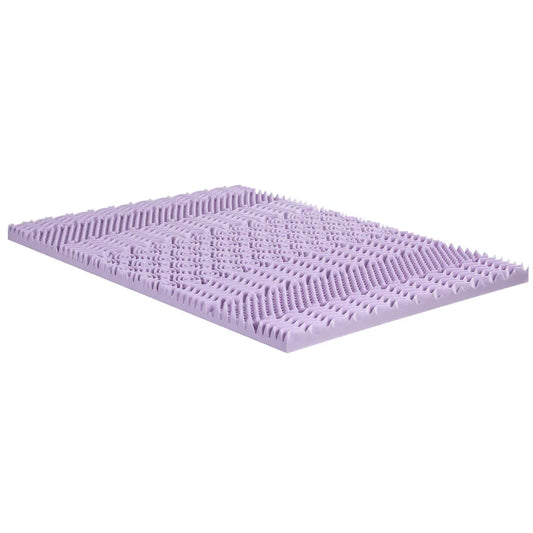 Giselle 8cm Memory Foam Mattress Topper Lavender Infused Bamboo Cover 7-Zone Queen - Mekamart Australia