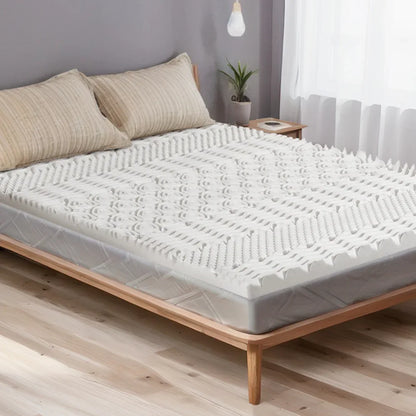 Giselle Bedding Memory Foam Mattress Topper 7-Zone Airflow Pad 8cm Single White - Mekamart Australia