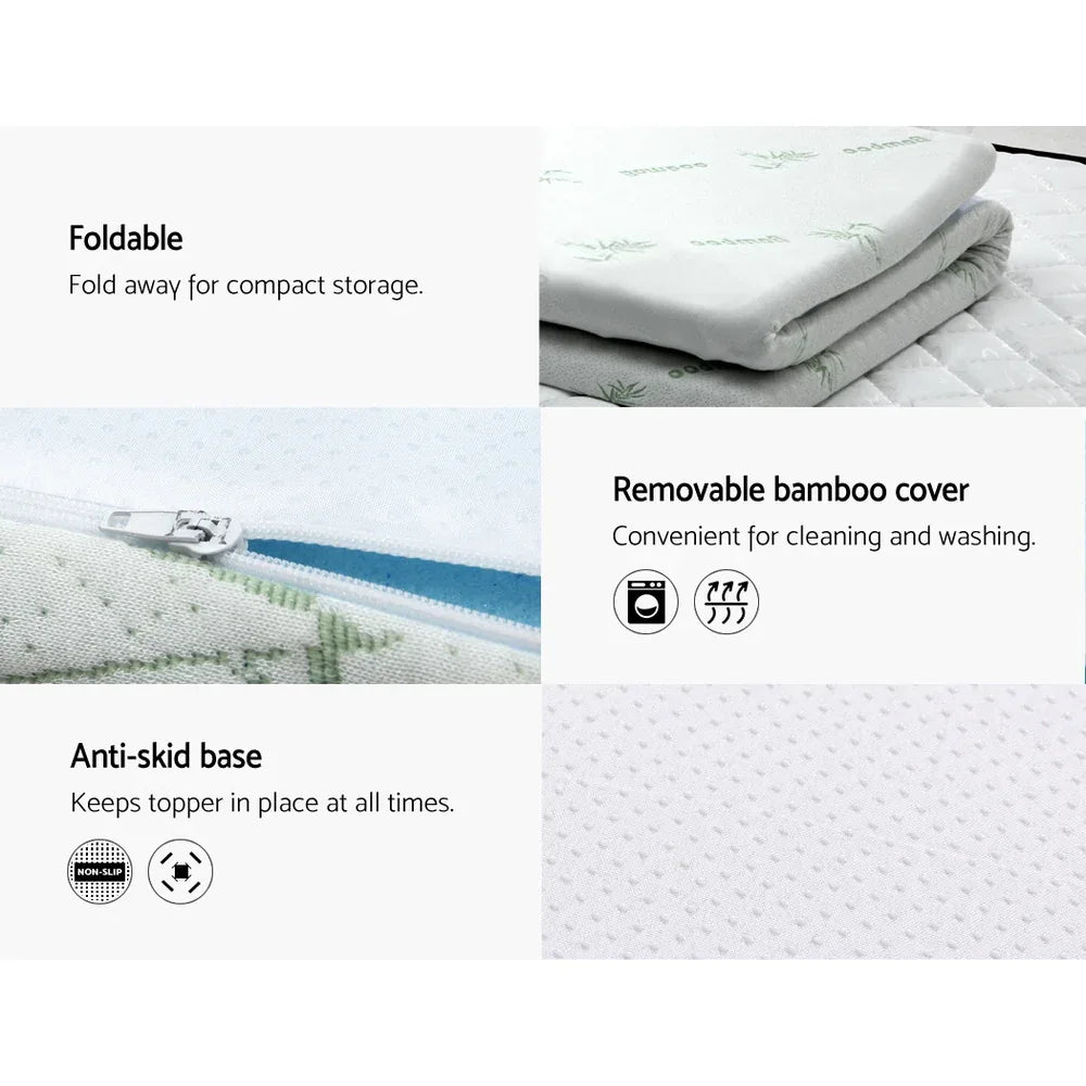 Giselle Bedding Memory Foam Mattress Topper Cool Gel 5cm King - Mekamart Australia