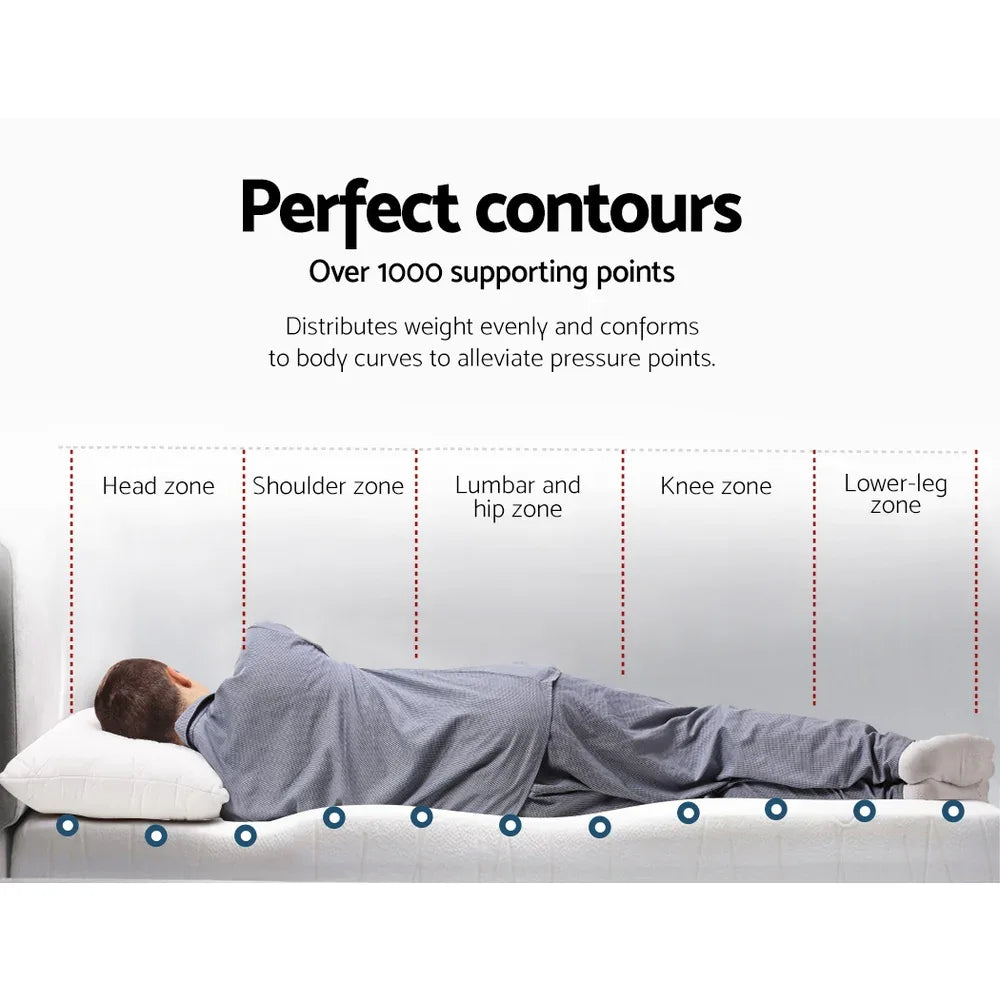 Giselle Bedding Memory Foam Mattress Topper Cool Gel 8cm Queen - Mekamart Australia