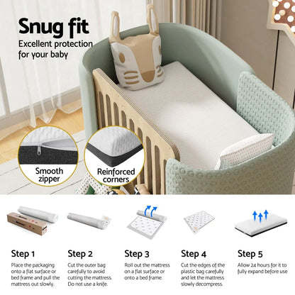 13cm Giselle Baby Cot Mattress Gel Foam - Mekamart Australia
