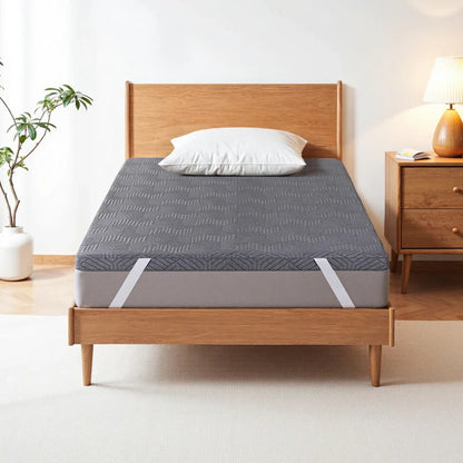 Giselle 8cm Memory Foam Mattress Topper Gel Dual Layer Foam Bamboo King Single - Mekamart Australia