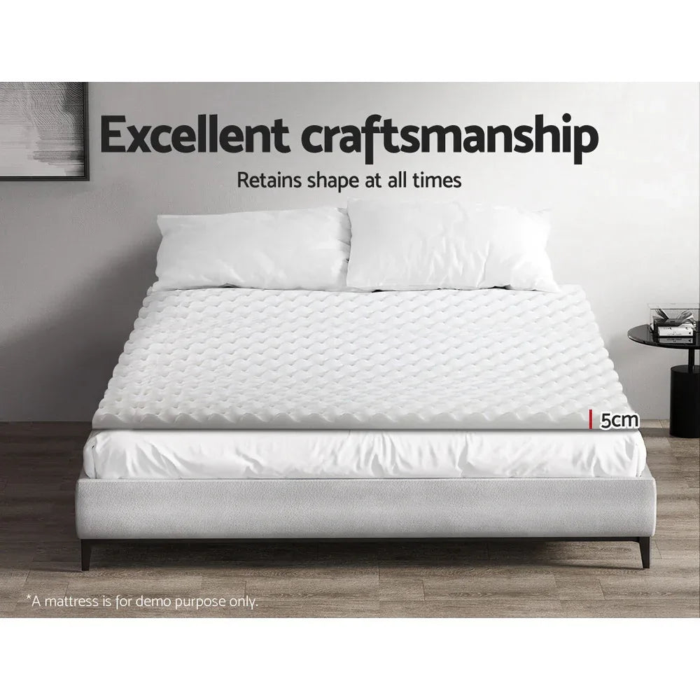 Giselle Bedding Memory Foam Mattress Topper Egg Crate 5cm King - Mekamart Australia