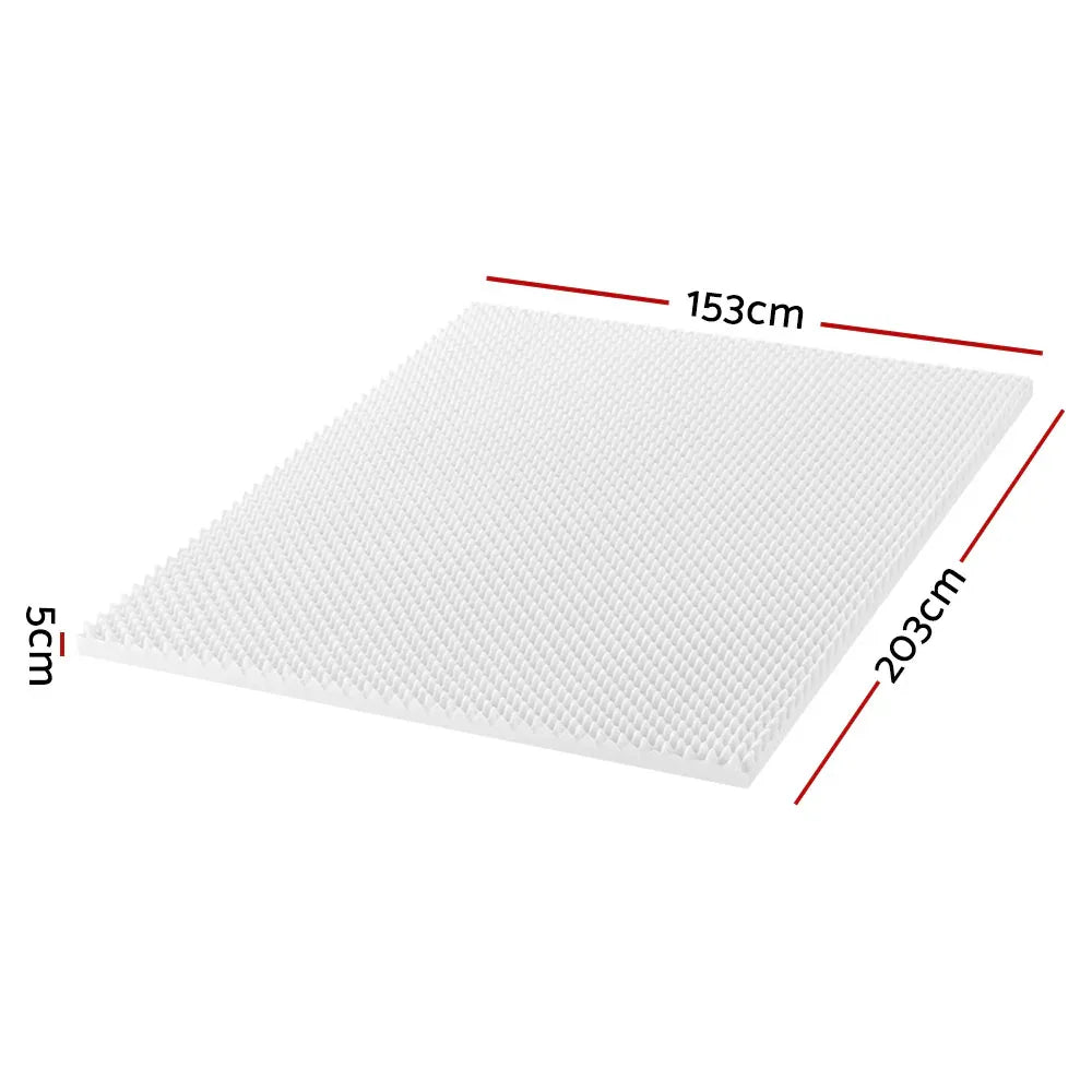 Giselle Bedding Memory Foam Mattress Topper Egg Crate 5cm Queen - Mekamart Australia