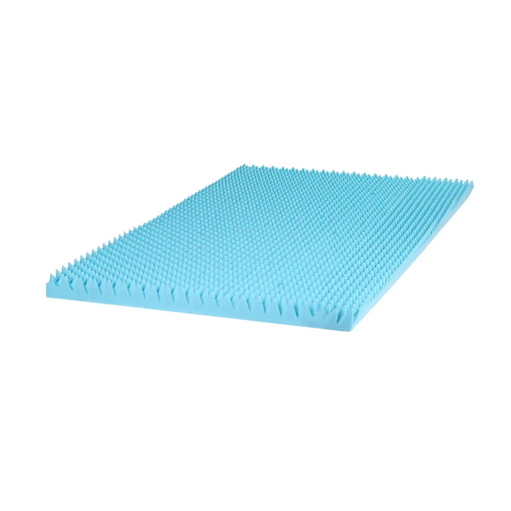 Giselle 8cm Memory Foam Mattress Topper Gel Egg Crate Foam Bamboo King Single - Mekamart Australia