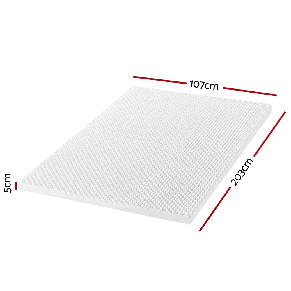 Giselle Bedding Memory Foam Mattress Topper Egg Crate 5cm King Single - Mekamart Australia