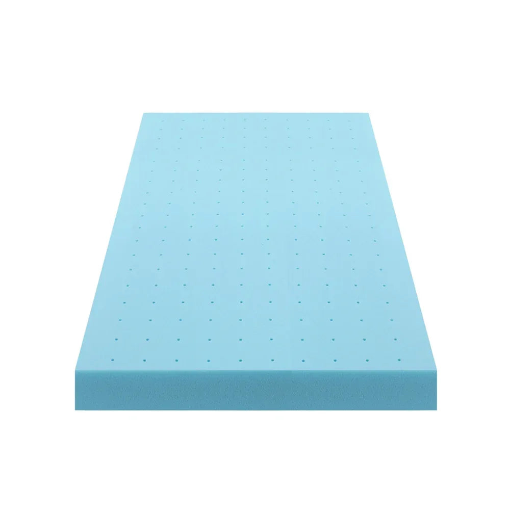 Giselle 12cm Memory Foam Mattress Topper Ventilated Cool Gel Bamboo Cover King Single - Mekamart Australia