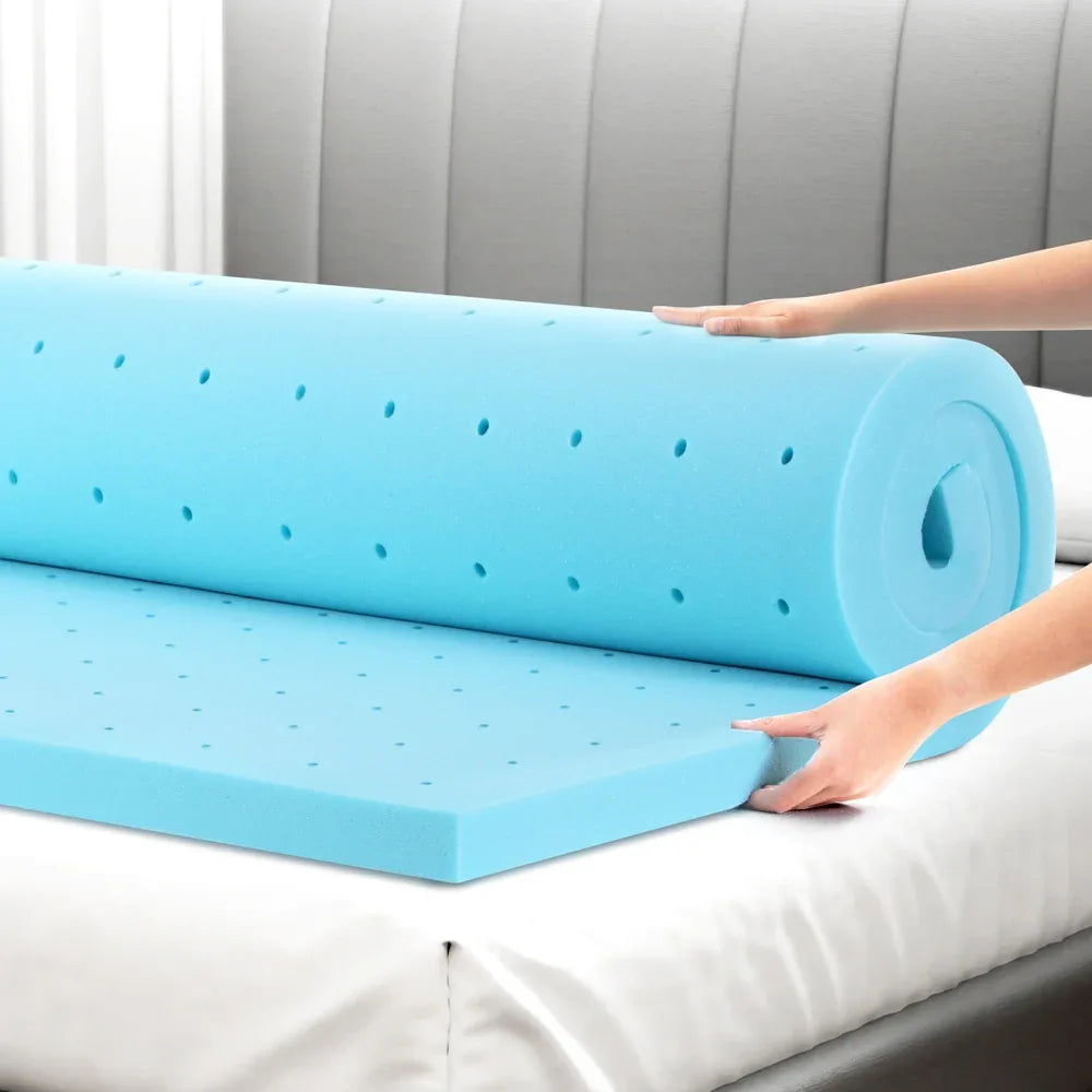 Giselle Bedding Memory Foam Mattress Topper Ventilated Cool Gel 5cm Double - Mekamart Australia