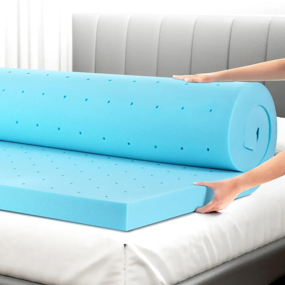 Giselle Bedding Memory Foam Mattress Topper Ventilated Cool Gel 8cm Double - Mekamart Australia