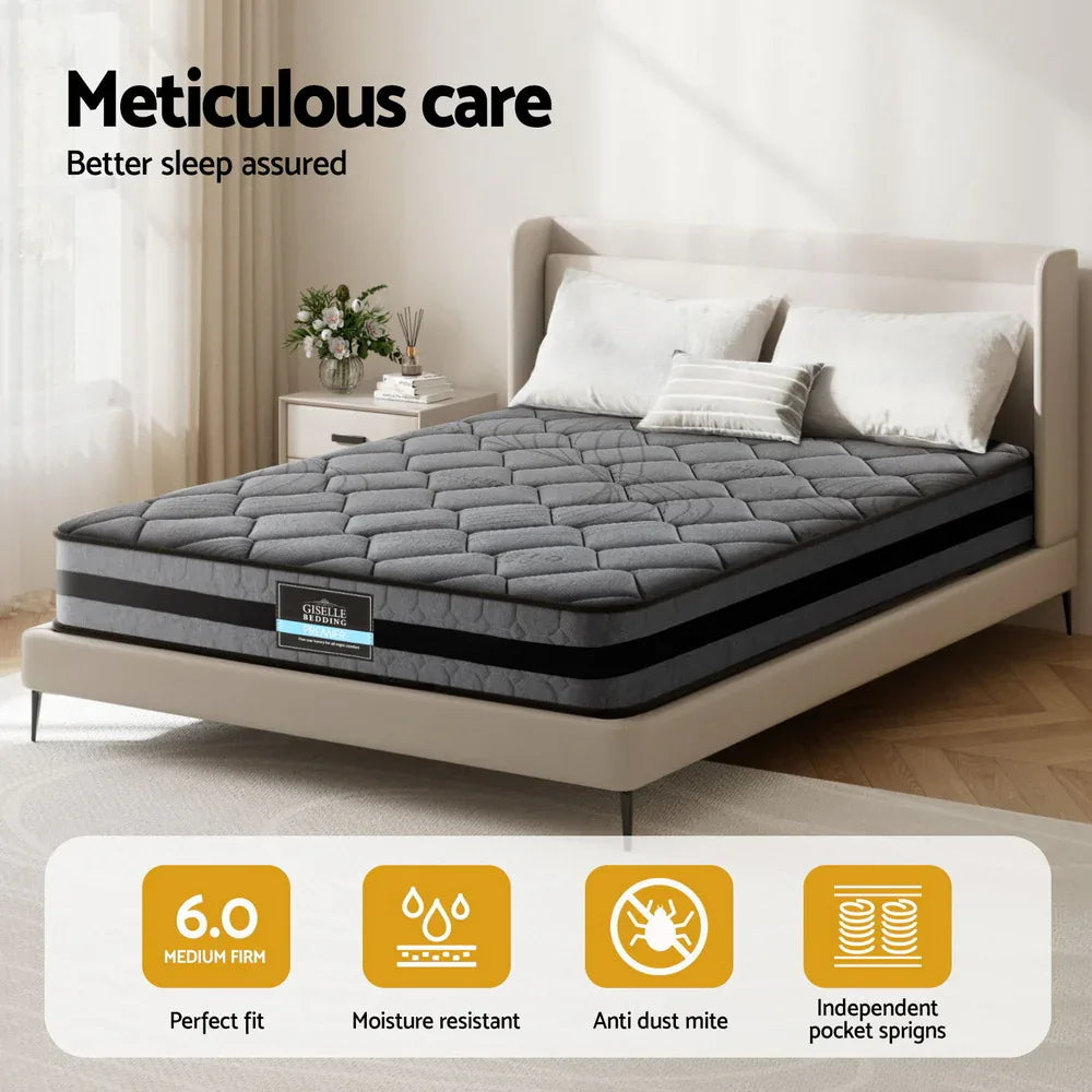 Giselle Bedding 22cm Mattress Medium Firm Double - Mekamart Australia