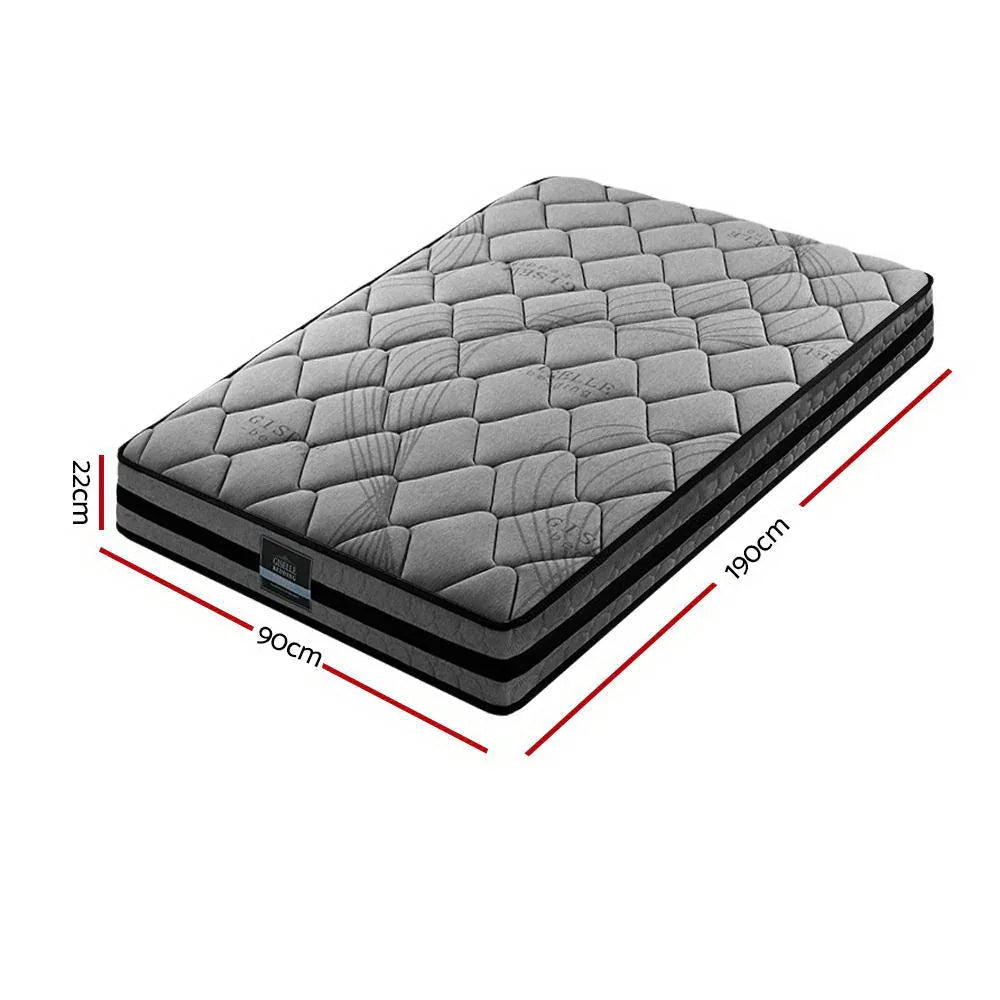 Giselle Bedding 22cm Mattress Medium Firm Single - Mekamart Australia