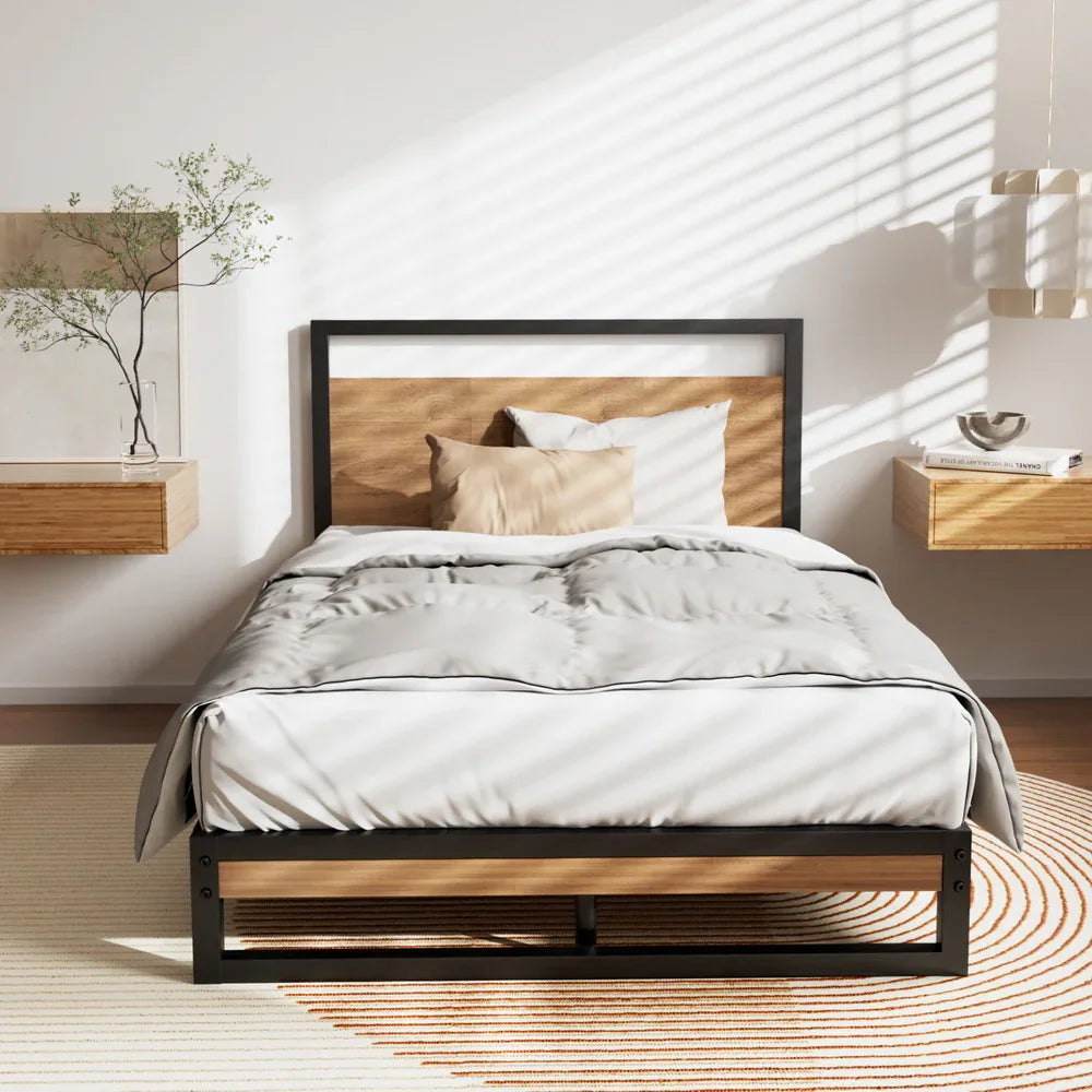 Artiss Bed Frame Metal Bed Frame DANE - King Single - Mekamart Australia