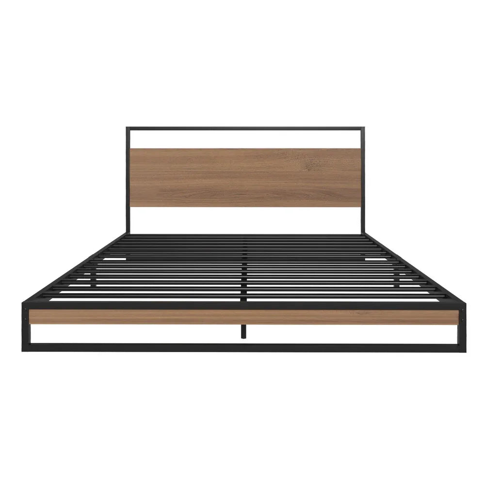 Artiss Metal Bed Frame Double Size Beds Platform with Mattress - Mekamart Australia