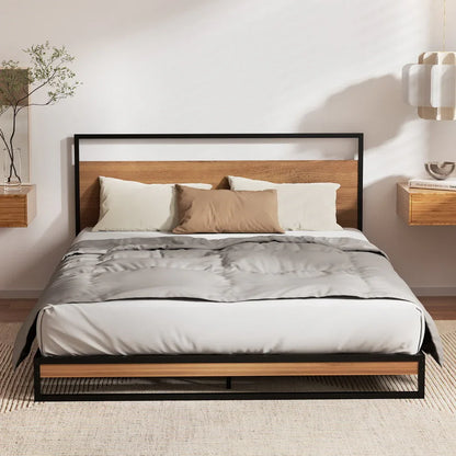 Artiss Bed Frame Queen Size Metal Frame DANE with Mattress - Mekamart Australia