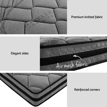 Artiss Bed Frame Queen Size Metal Frame DANE with Mattress - Mekamart Australia