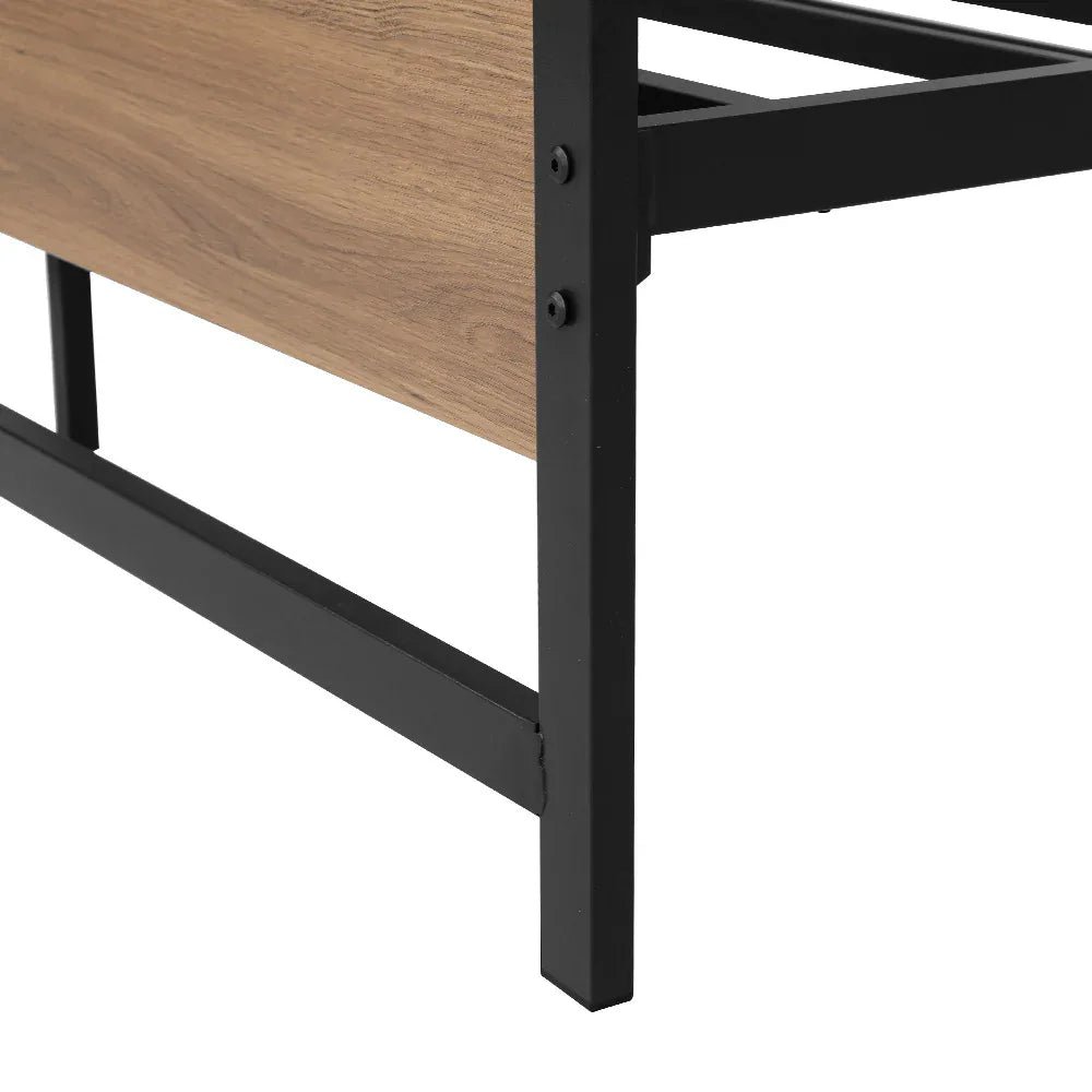 Artiss Bed Frame Queen Size Metal Base Mattress Platform Foundation Black DREW - Mekamart Australia