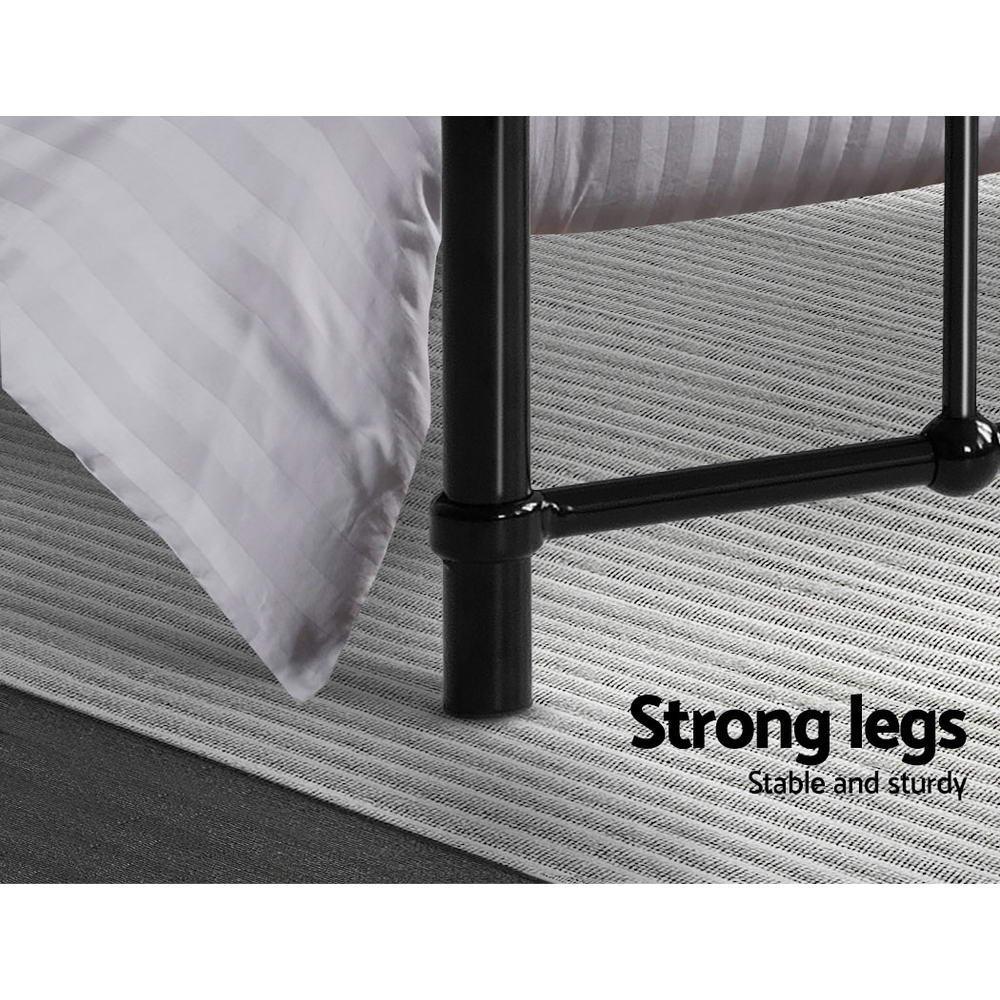 Artiss Bed Frame Metal Bed Frame LEO - King Single(Black) - Mekamart Australia