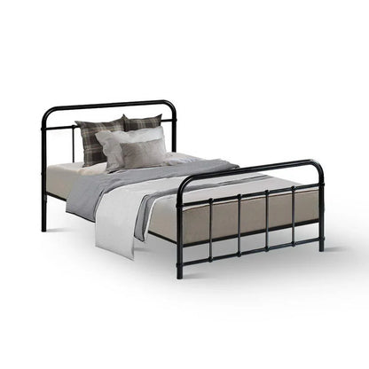 Artiss Bed Frame Metal Bed Frame LEO - Single (Black) - Mekamart Australia