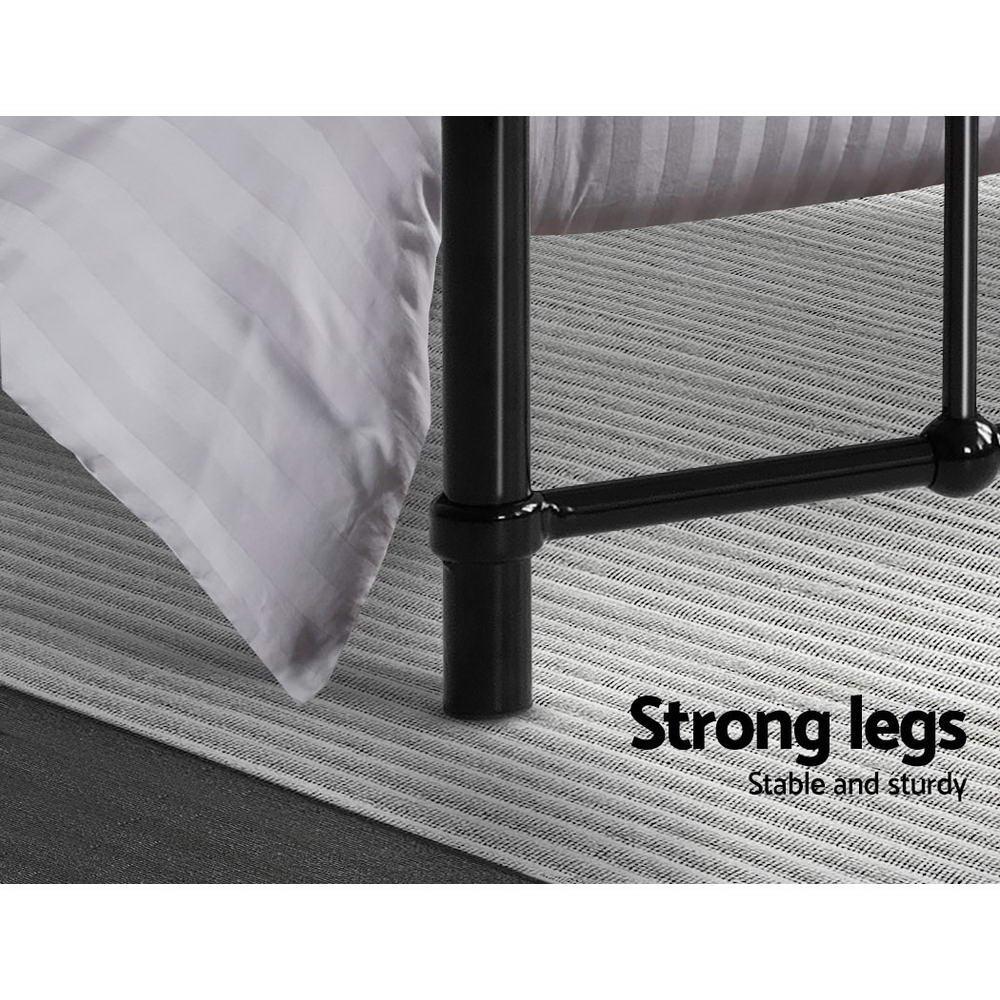 Artiss Bed Frame Metal Bed Frame LEO - Single (Black) - Mekamart Australia