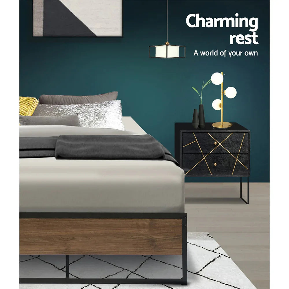 Artiss Bed Frame Metal Bed Frame Bed Base OSLO - King Single - Mekamart Australia
