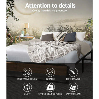 Artiss Bed Frame Metal Bed Frame Bed Base OSLO - Queen - Mekamart Australia