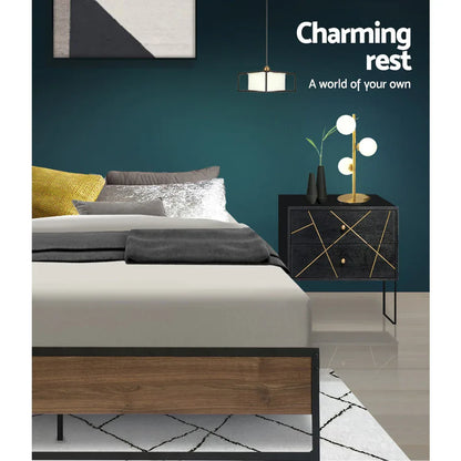 Artiss Bed Frame Metal Bed Frame Bed Base OSLO - Queen - Mekamart Australia