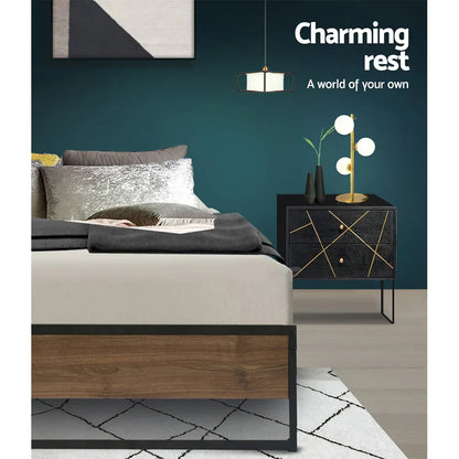 Artiss Bed Frame Metal Bed Frame Bed Base OSLO - Single - Mekamart Australia