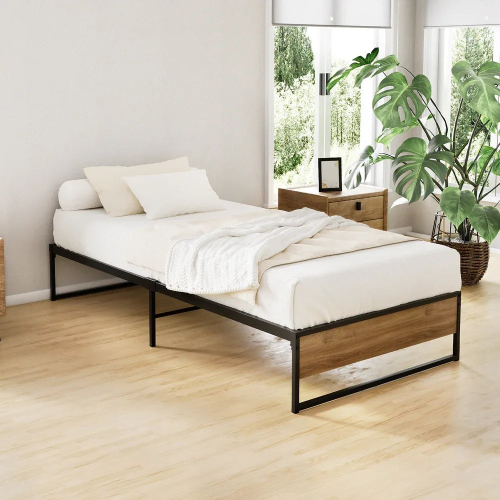 Artiss Bed Frame Metal Bed Frame Bed Base OSLO - Single - Mekamart Australia