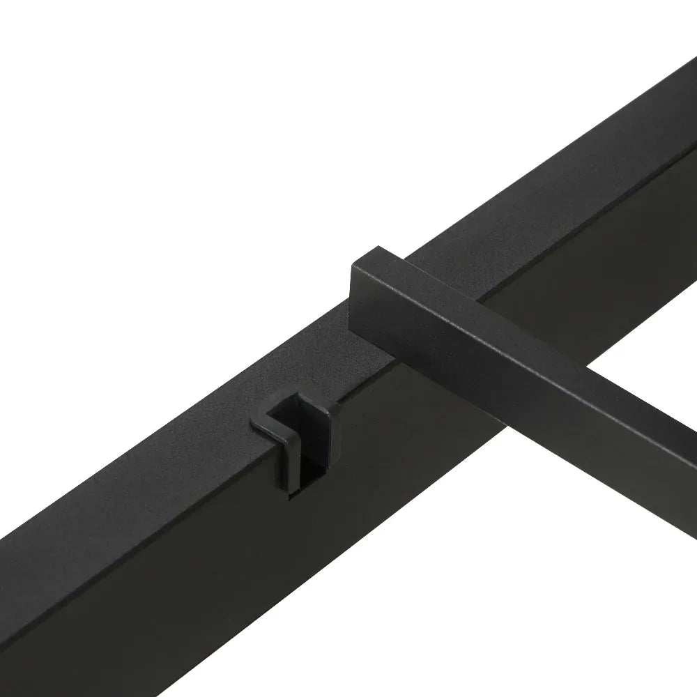 Artiss Bed Frame Double Size Metal Base Mattress Platform Foundation Black PAULA - Mekamart Australia