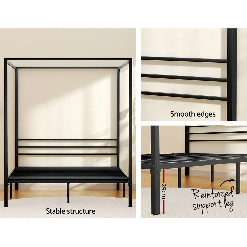 Artiss Bed Frame Queen Size Metal Bed Frame POCHY - Mekamart Australia