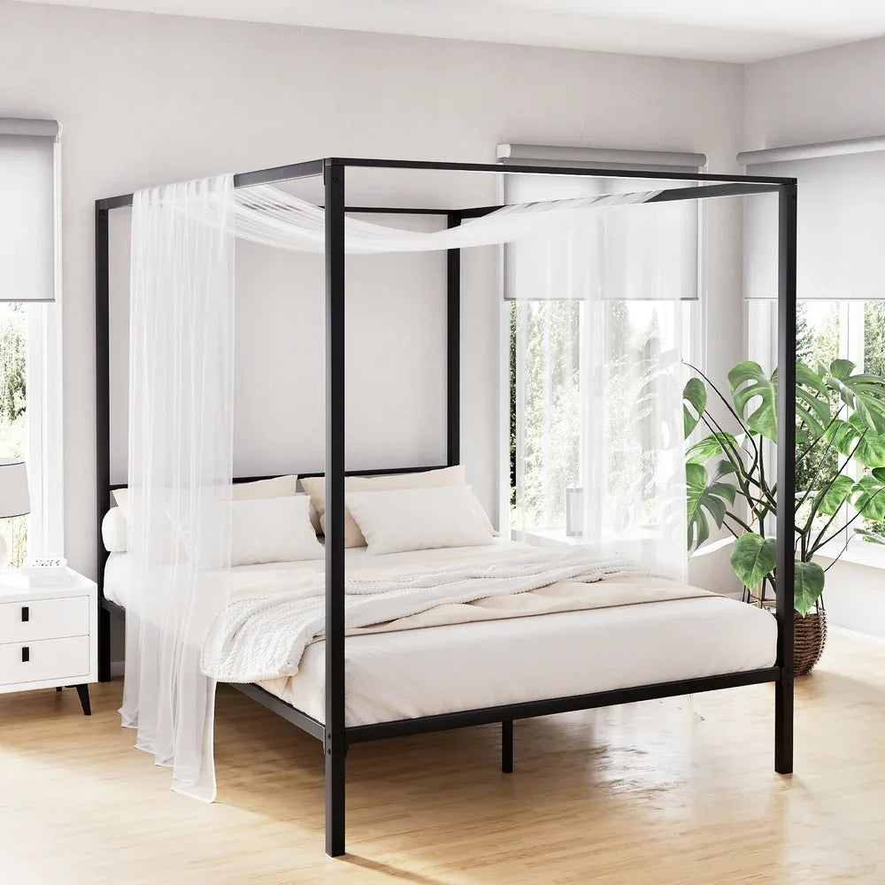 Artiss Bed Frame Queen Size Metal Bed Frame POCHY - Mekamart Australia