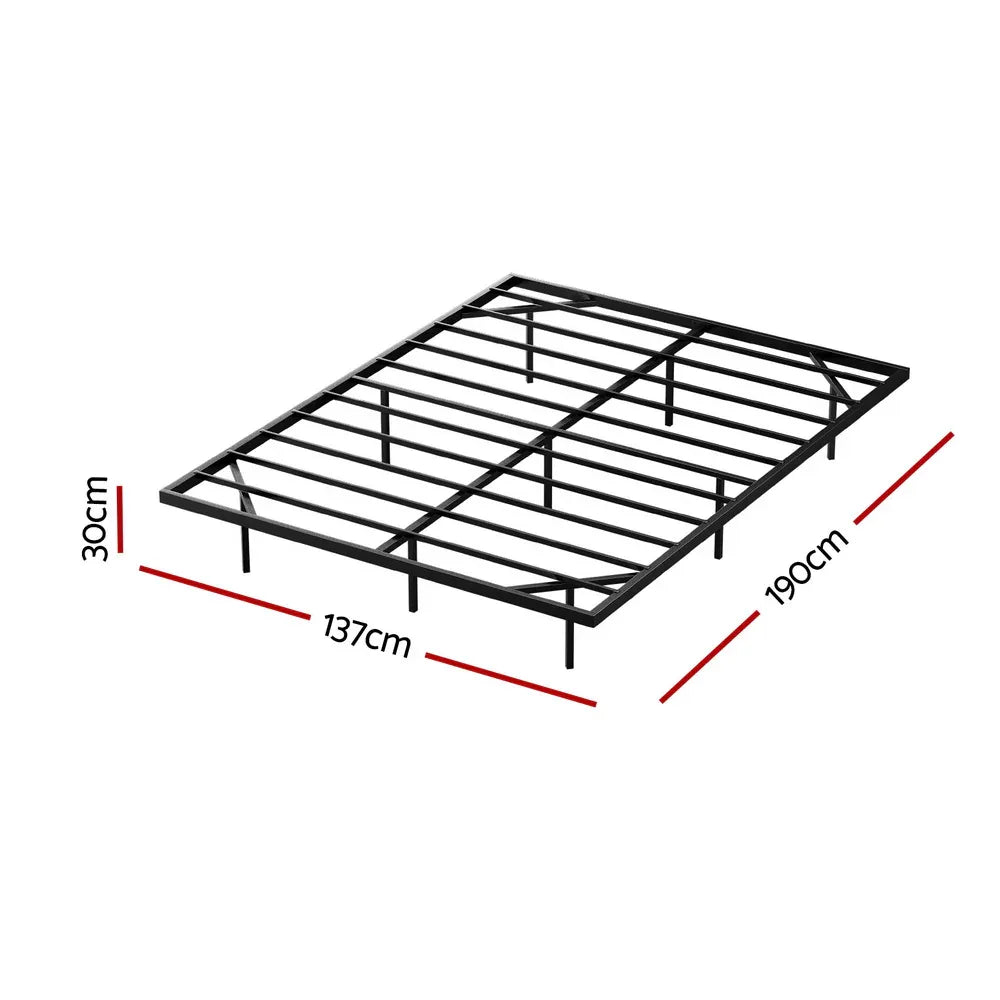 Artiss Double Bed Frame,Floating Metal Bed Frame with Smart LED Lights - Sturdy Metal Platform Bed Base, Silent Design, Tool-Free Assembly, 300KG Capacity for Home/Hotel/Master Bedroom - Mekamart Australia
