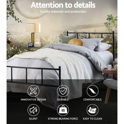 Artiss Bed Frame Single Metal Bed Frame SOL - Mekamart Australia
