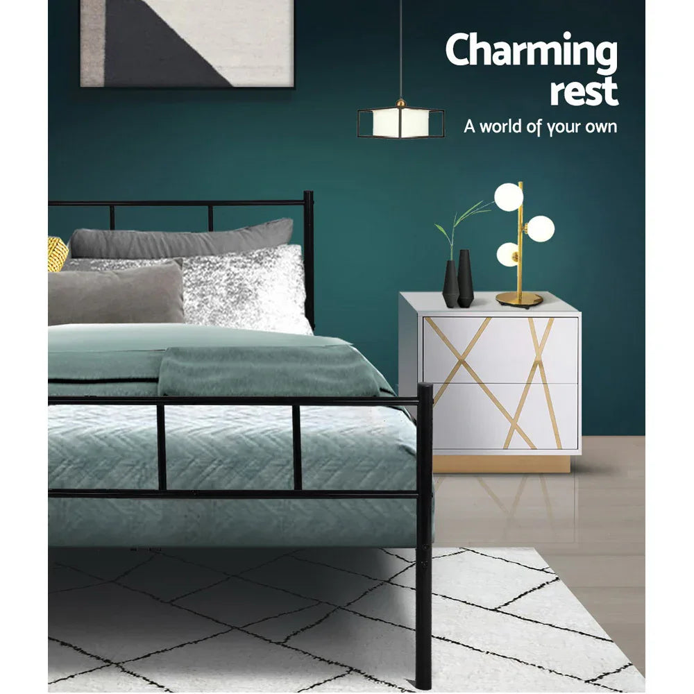 Artiss Bed Frame Single Metal Bed Frame SOL - Mekamart Australia