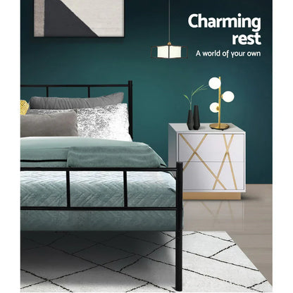 Artiss Bed Frame Single Metal Bed Frame SOL - Mekamart Australia