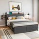 Artiss Metal Bed Frame Queen Size with 2-Tier Hidden Storage with Charging Station - Mekamart Australia