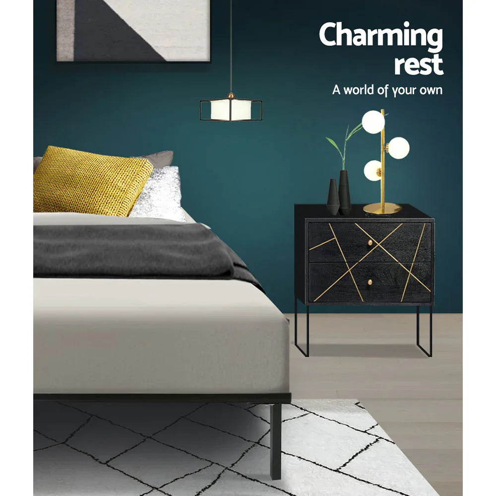 Artiss Bed Frame Double Size Metal Bed Frame TED - Mekamart Australia