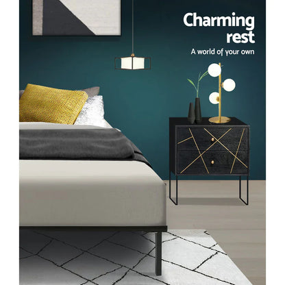 Artiss Bed Frame Double Size Metal Bed Frame TED - Mekamart Australia