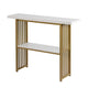 Artiss Console Table Marble Effect White&Gold - Mekamart Australia