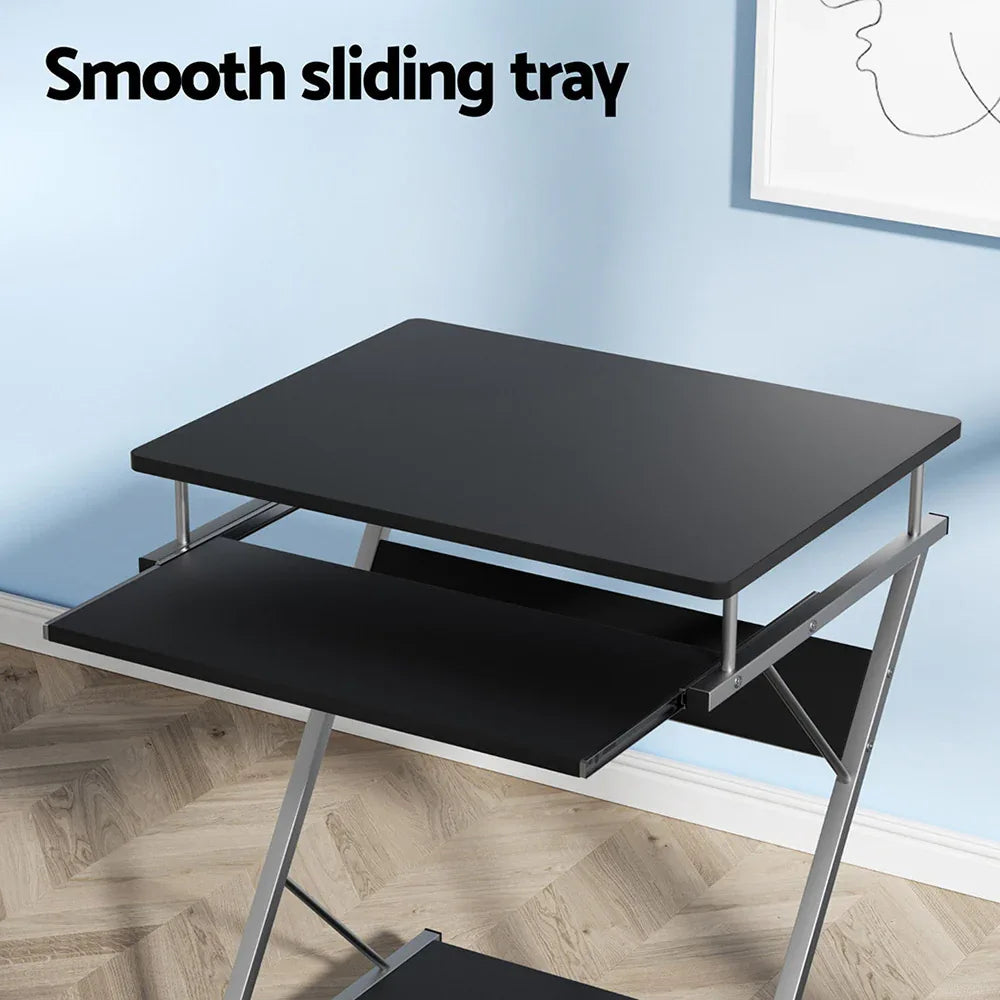 Artiss Computer Desk Keyboard Tray Shelf Black 60CM - Mekamart Australia
