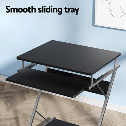 Artiss Computer Desk Keyboard Tray Shelf Black 60CM - Mekamart Australia