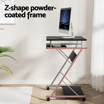 Artiss Computer Desk Office Chair Set Desks with Keyboard Shelf Try Black - Mekamart Australia