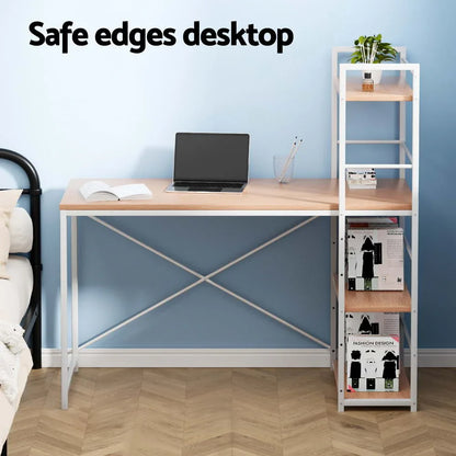 Artiss Computer Desk Shelf Oak 120CM - Mekamart Australia