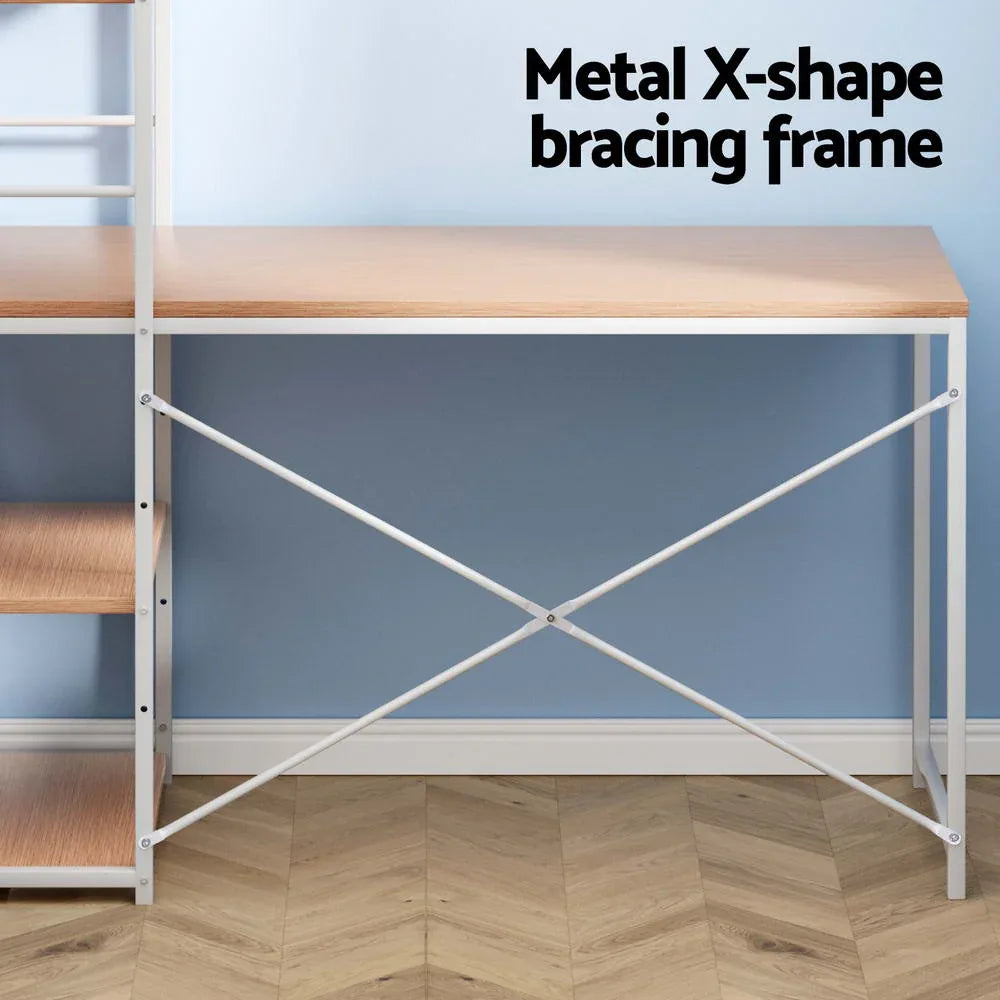 Artiss Computer Desk Shelf Oak 120CM - Mekamart Australia