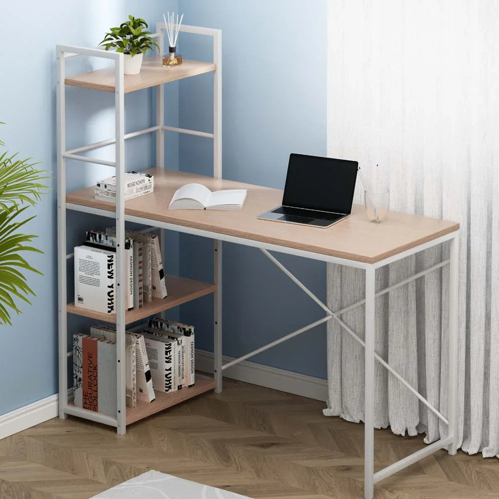 Artiss Computer Desk Shelf Oak 120CM - Mekamart Australia