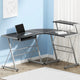 Artiss Computer Desk L-Shape Keyboard Tray Shelf Black - Mekamart Australia