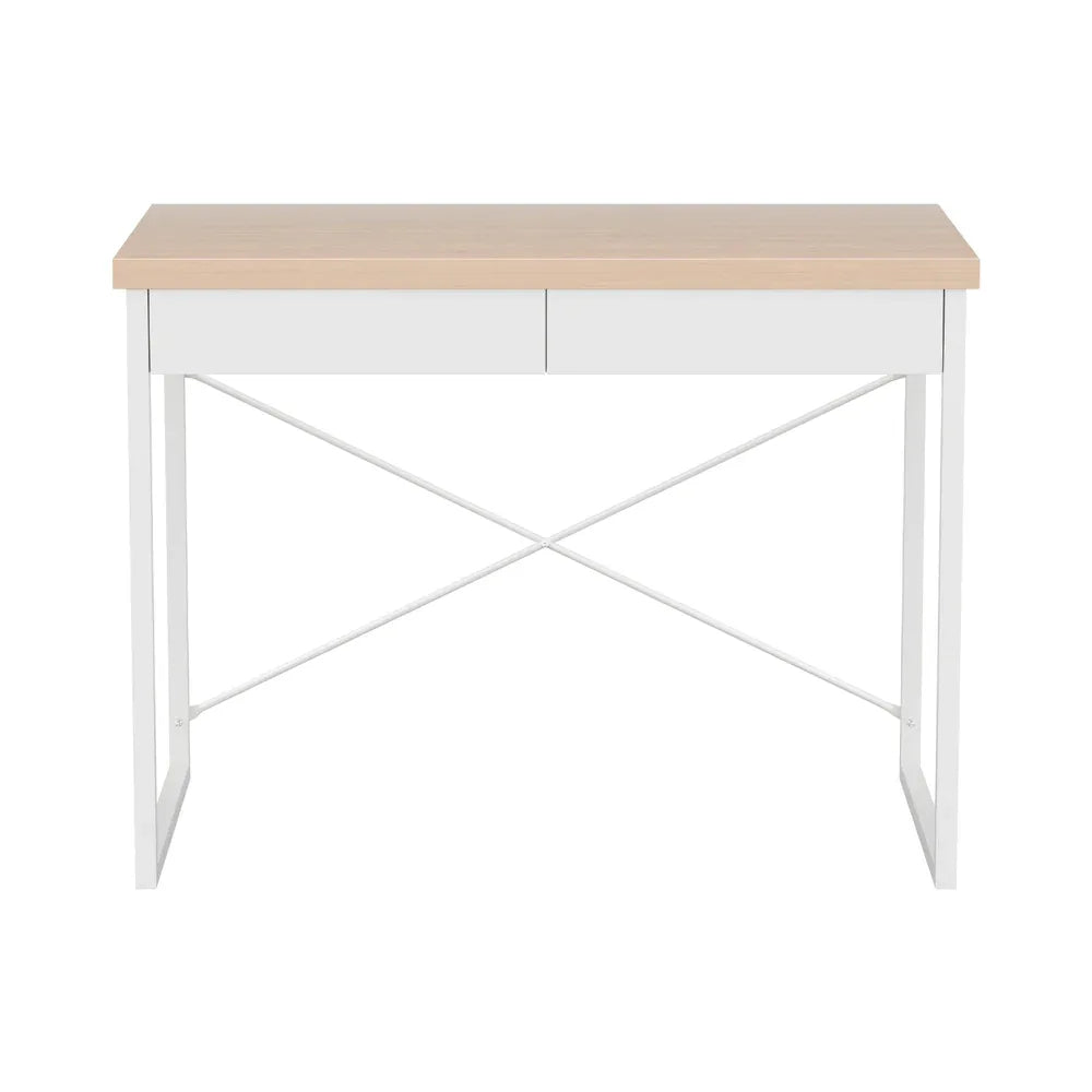 Artiss Computer Desk Drawer Storage Oak 100CM - Mekamart Australia