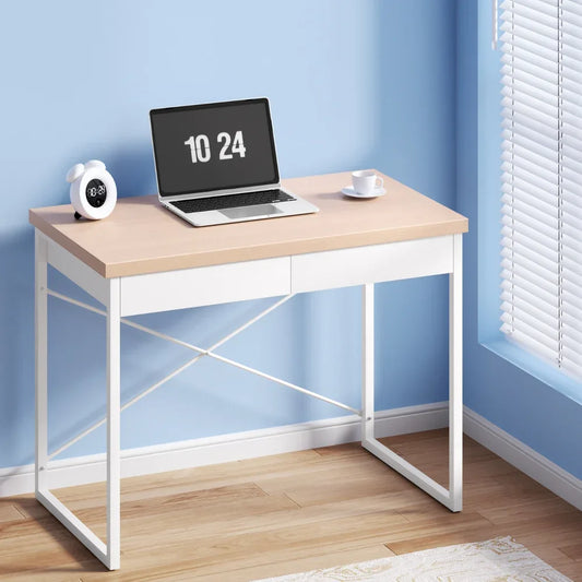 Artiss Computer Desk Drawer Storage Oak 100CM - Mekamart Australia